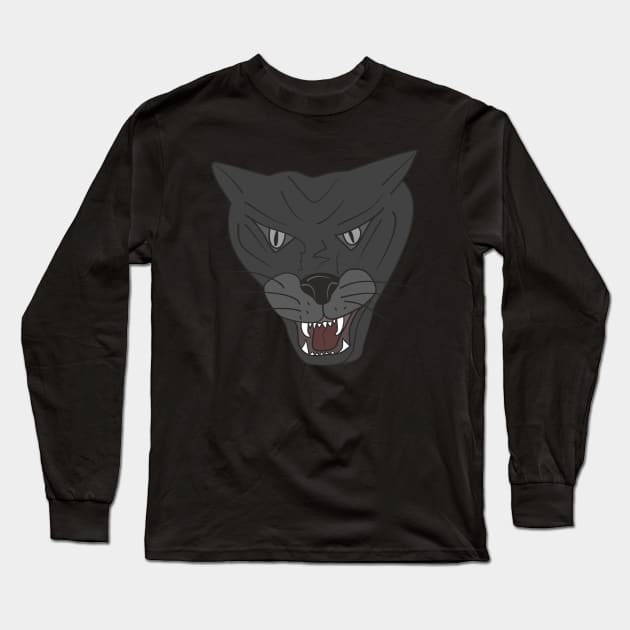 The Angry Panther Long Sleeve T-Shirt by Alekvik